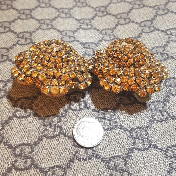 Rebecca de Ravenel's AVA Topaz Crystal Runway Statement Earrings - Picture 4 of 10